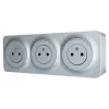 Triple prise avec terre prêt câblée Espen aluminium composable^Jacobsen Sale