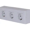 Triple prise Schuko + plaque Kalya blanc-Zenitech Sale
