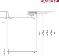 Trépied universel ajustable pour chauffe-eaux D. 513 / 530 / 560 mm --Ariston Sale