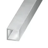 Tube carré acier brut 50 x 50 mm Ep. 1,5 mm, 2 m-