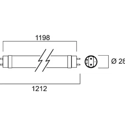 Tube LED 13,3W avant TOLEDO T8 CCG L1200mm 2000lm 865 - - 30241^Sylvania Best