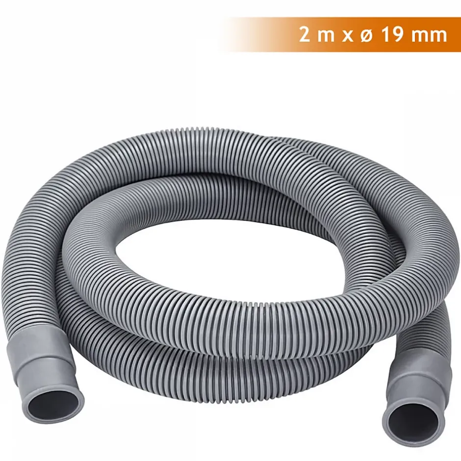 Tuyau de vidange, d'évacuation universel pour machine à laver, lave vaisselle - Gris - 2 m --Linxor Hot
