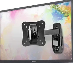TVB0920 Support TV mural pour écran de 13 à 30 pouces Pivotant Inclinable Charge max 18 kg VESA 50 100 Télé LED LCD OLED^Duronic New