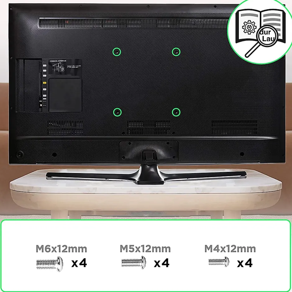 TVB1120 Support TV mural pour écran de 13 à 30 pouces Inclinable Charge max 18 kg VESA 75 100 Télé LED LCD OLED^Duronic