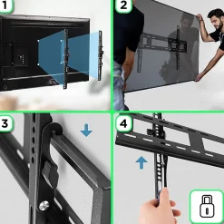 TVB123M Support TV mural pour écran de 23 à 55 pouces Inclinable Charge max 40 kg VESA 200 400 Télé LED LCD OLED-Duronic Online
