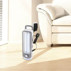 TWIX: Lampe portative rechargeable anti-coupures d'électricité, 2 tubes LED 300lm 23cm-Velamp