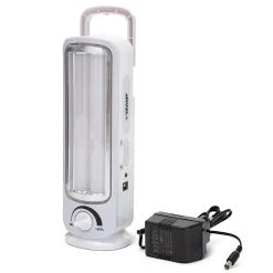 TWIX: Lampe portative rechargeable anti-coupures d'électricité, 2 tubes LED 300lm 23cm-Velamp