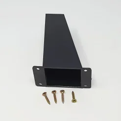 4un. Pied de meuble incliné scandinave pied nordique en résine plastique ABS ANTI-HUMIDITÉ noire. Hauteur 120mm^Nesu Best