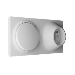 Va et vient + prise 2 pôles+terre Neo Evo blanc-Fontini Discount