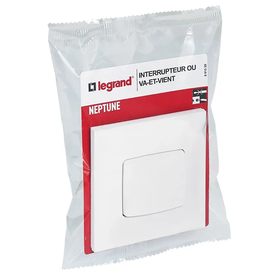 Va-et-vient Neptune blanc brillant-Legrand Outlet