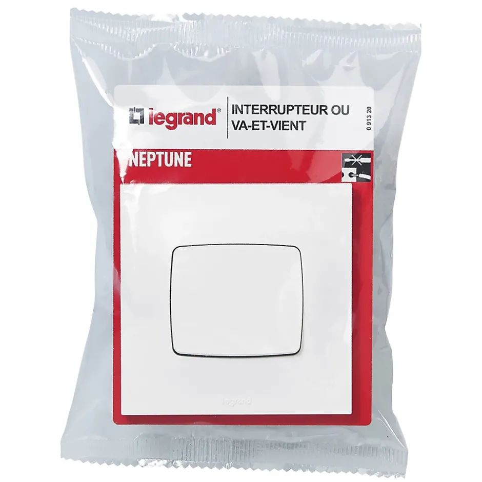 Va-et-vient Neptune blanc brillant-Legrand Outlet