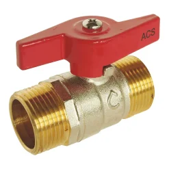 Vanne à sphère double mâle/mâle manette papillon 20/27mm^Somatherm for you Hot