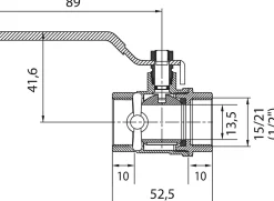 Vanne à sphère femelle/femelle 15x21mm-Somatherm for you Hot