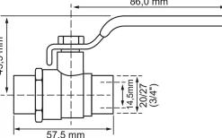 Vanne à sphère mâle/mâle 20/27^Somatherm for you Outlet