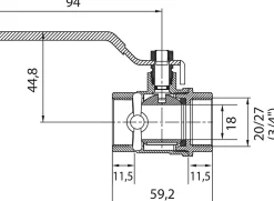 Vanne à sphère passage intégral femelle/femelle 20x27mm^Somatherm for you New