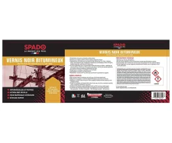 Vernis extérieur bitumineux noir travaux s 1L^Spado Discount