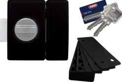 Verrou à bouton 45 mm Ø23 mm + Gâche^Abus New