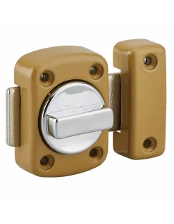 Verrou à bouton Alouette pour porte intérieure, 30mm, acier, époxy bronze --Thirard Hot