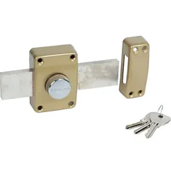 Verrou à bouton Alpha doré 45 x 160 mm-Bricard