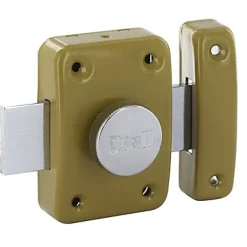 Verrou à bouton coffre embouti 55 x 80 mm sans cylindre^Diall Online