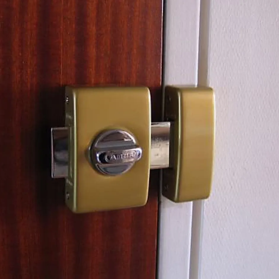 Verrou à bouton sans vis champagne ø23 mm / 45 mm-Abus New