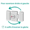 Verrou à bouton Transit 2 pour porte d'entrée, cylindre 40mm, 4 clés, époxy anthracite --Thirard Best