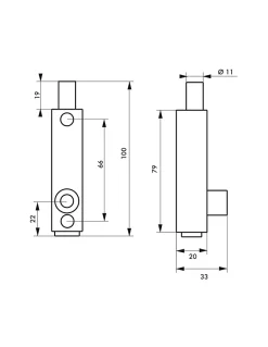 Verrou à clé pour fenêtre et porte, blanc, 1 clé -^Thirard New