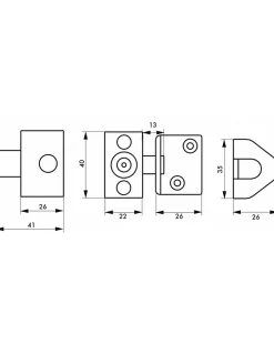 Verrou à clé pour fenêtre ouvrant à la française, blanc, 1 clé --Thirard Best