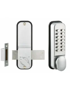 Verrou à combinaison mécanique en applique pour porte intérieure, 8 chiffres ou lettres, chromé mat --Thirard Sale