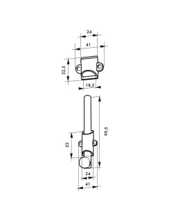 Verrou à plaquer à coulisse pour porte intérieure, 100mm, nickel satiné --SP Hot