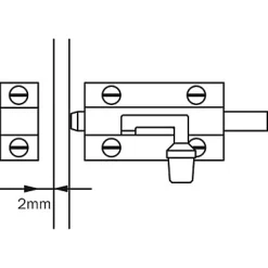 Verrou automatique 40 mm acier zingué^Diall Discount