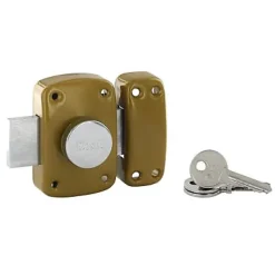 Verrou bouton et cylindre Ø21 x 45 mm coffre embouti 90 x 60 mm^Diall Best
