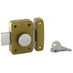 Verrou bouton et cylindre Ø21 x 35 mm coffre embouti 55 x 80 mm^Diall Best