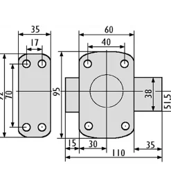 VERROU CYCLOP CYL.45 DOUBLE 67603/SC - 67603/SC^Vachette New