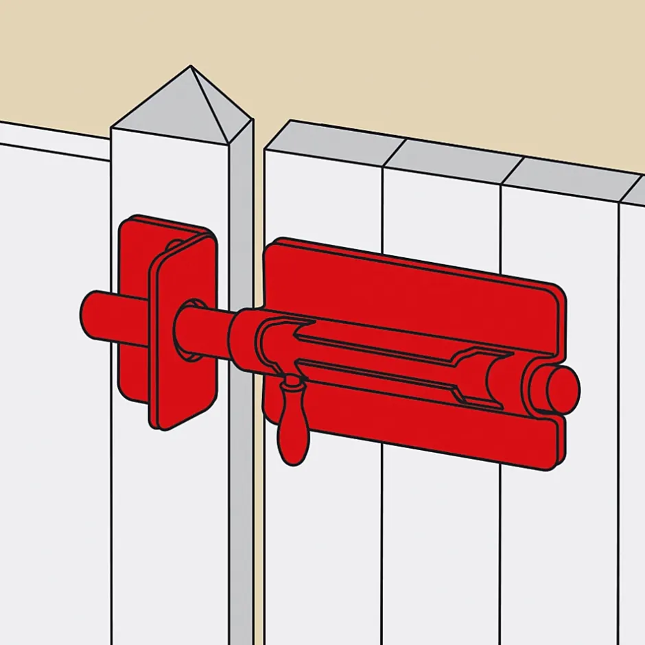 Verrou de box Afbat porte de cadenas noir ø8 mm-Afbat - Tb Industrie Sas Online