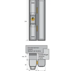 Verrou de fenêtre blanc avec étrier-Abus Discount