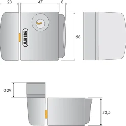 Verrou de fenêtre blanc avec gâche^Abus Best