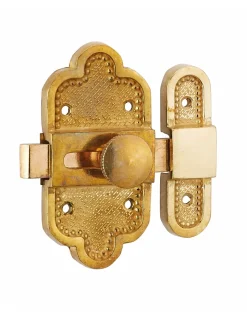 Verrou de meuble Louis XVI, 40x80mm, laiton patiné --Thirard Outlet