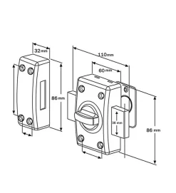 Verrou de sécurité pour porte à bouton et clé Bricard Cylindre Astral 42 mm 3 clés Avec contre plaque^Autres Best