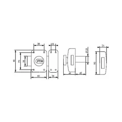 Verrou de sûreté Apache à bouton et cylindre 45 mm-Thirard Outlet