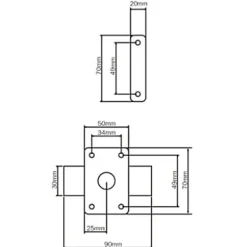 Verrou de sûreté cylindre Ø.21 x L.35 mm avec 3 clés^Diall