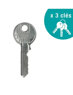 Verrou double entrée Apache pour porte d'entrée, cylindre 40mm, acier, 3 clés, époxy or -^Thirard Hot