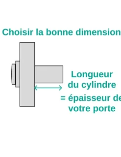 Verrou double entrée Apache pour porte d'entrée, cylindre 60mm, acier, 3 clés, époxy or --Thirard Discount