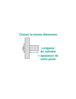Verrou double entrée Transit 2 pour porte d'entrée, cylindre 40mm, 4 clés, époxy or --Thirard