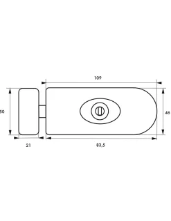 Verrou en applique à clé pour fenêtre bois, blanc, 2 clés --Thirard Sale