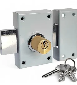 Verrou en applique double entrée pour porte principale DOM axe 45 mm 3 clés^Autres New