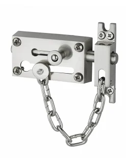 Verrou entrebâilleur à chaînette pour porte d'entrée, nickelé --SP Hot