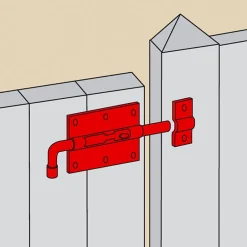 Verrou pistolet + gâche Ø10 noir Afbat^Afbat - Tb Industrie Sas Hot