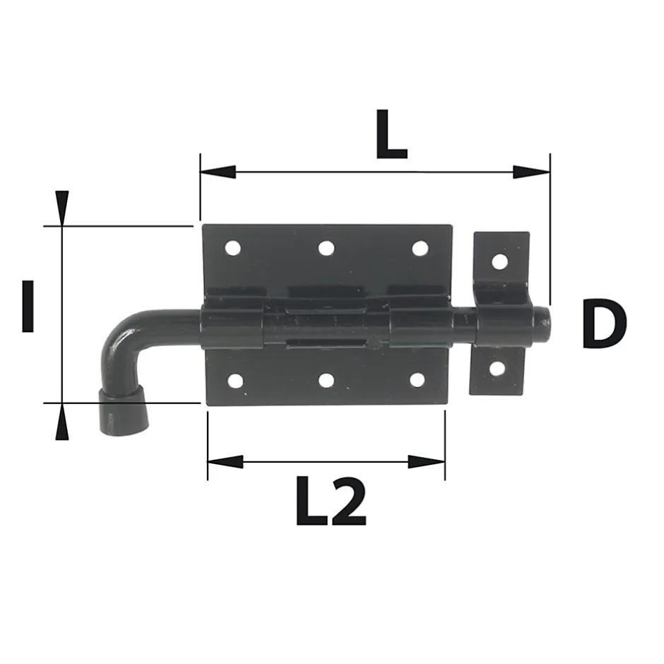 Verrou pistolet + gâche Ø16 noir Afbat-Afbat - Tb Industrie Sas Online