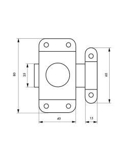 Verrou pour porte d'ameublement, 40mm, acier zingué --Thirard Clearance